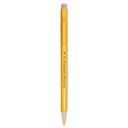 Paper Mate Sharpwriter Mechanical Pencil, 0.7 mm, HB (No 2.5), Yellow Barrel, PK12 3030131C